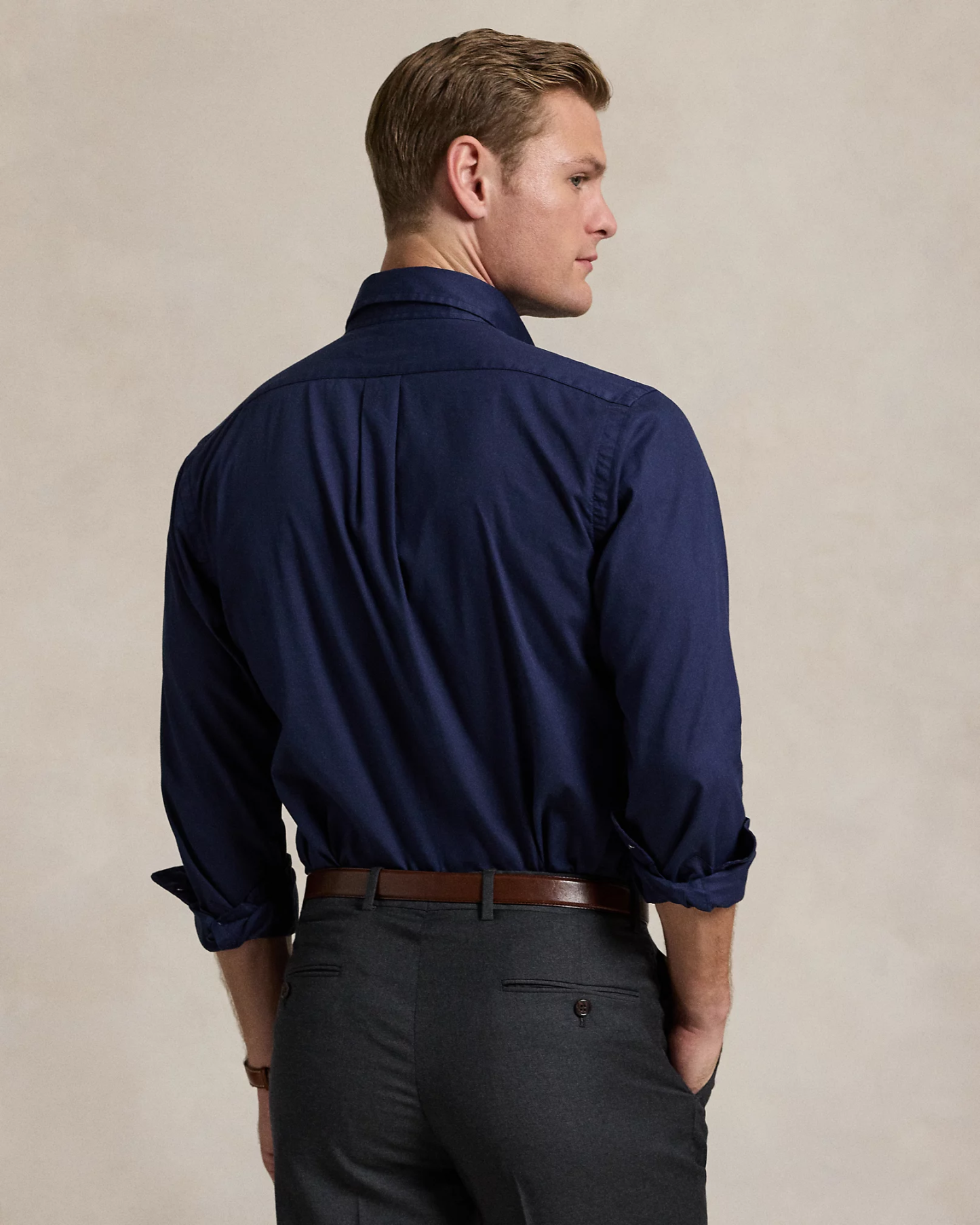 Chemise ajustée en sergé