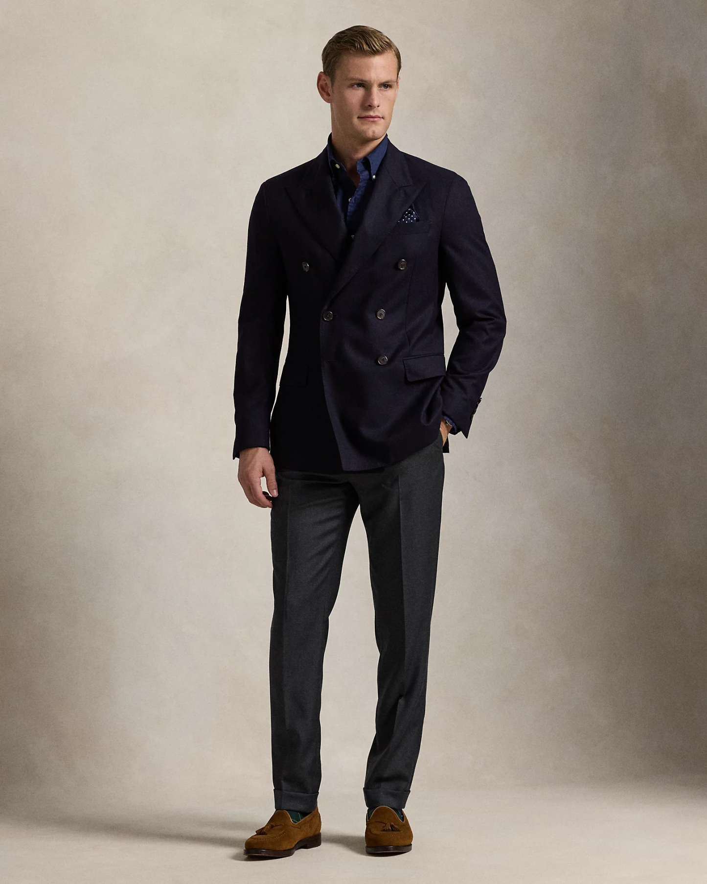 Chemise ajustée en sergé