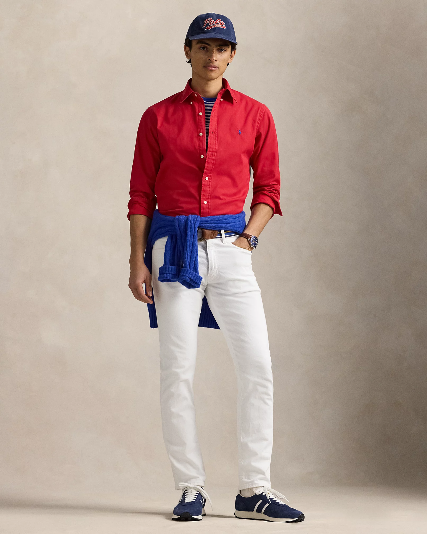 Chemise ajustée en sergé