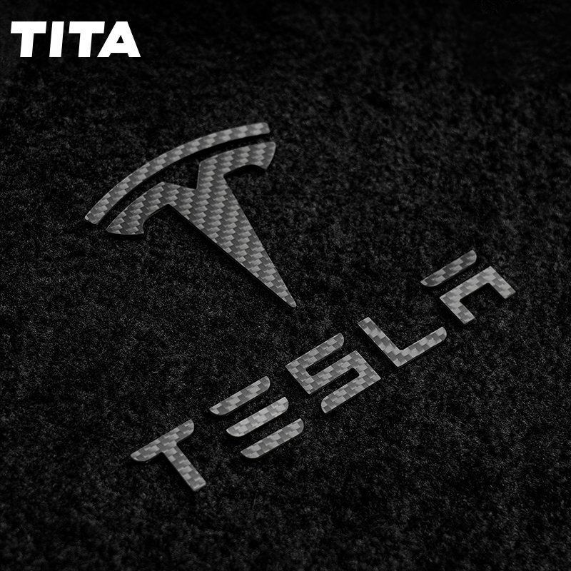 TIA Accessories for Tesla Model 3 And Model Y Emblem Sticker 2PCS/Set Logo Decal