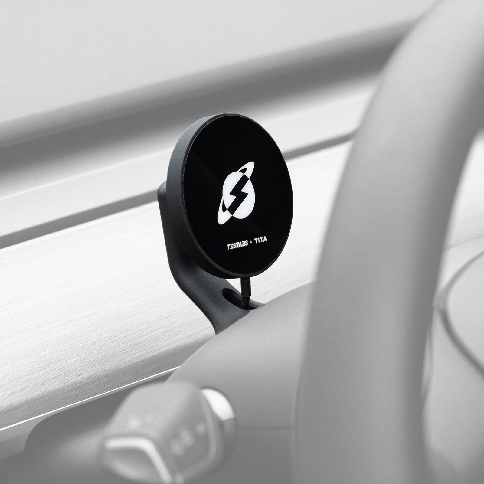 2025 Upgraded Phone Magnetic Charger for Tesla Model 3 / Y, MagSafe Car Mount for Tesla, Tesla Phone Holder Accessories, Strong Magnets, Never Block