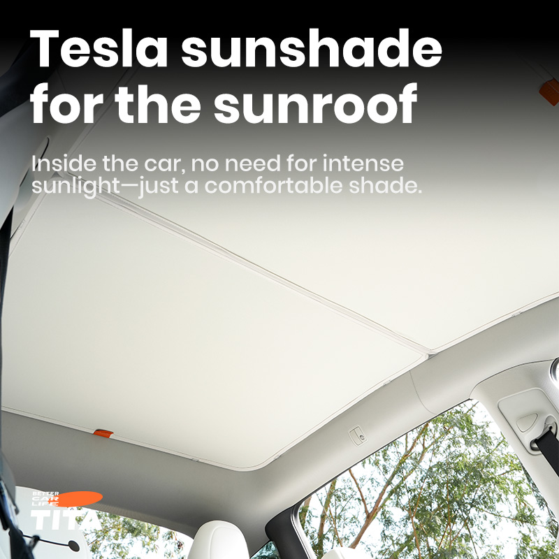 Tesla sunshade for the sunroof