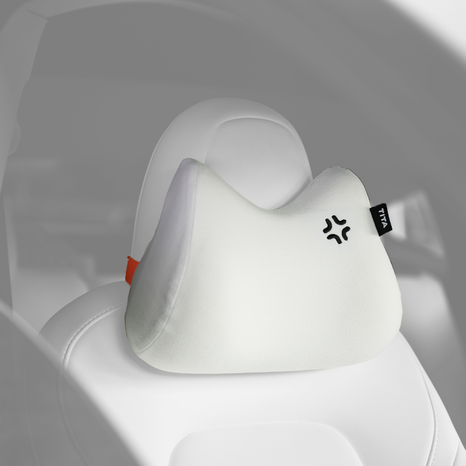 TITA Car Neck Pillow, Softness Car Headrest Pillow for Driving with Adjustable Strap, 100% Memory Foam and Breathable Removable Cover, Comfortable Ergonomic Design