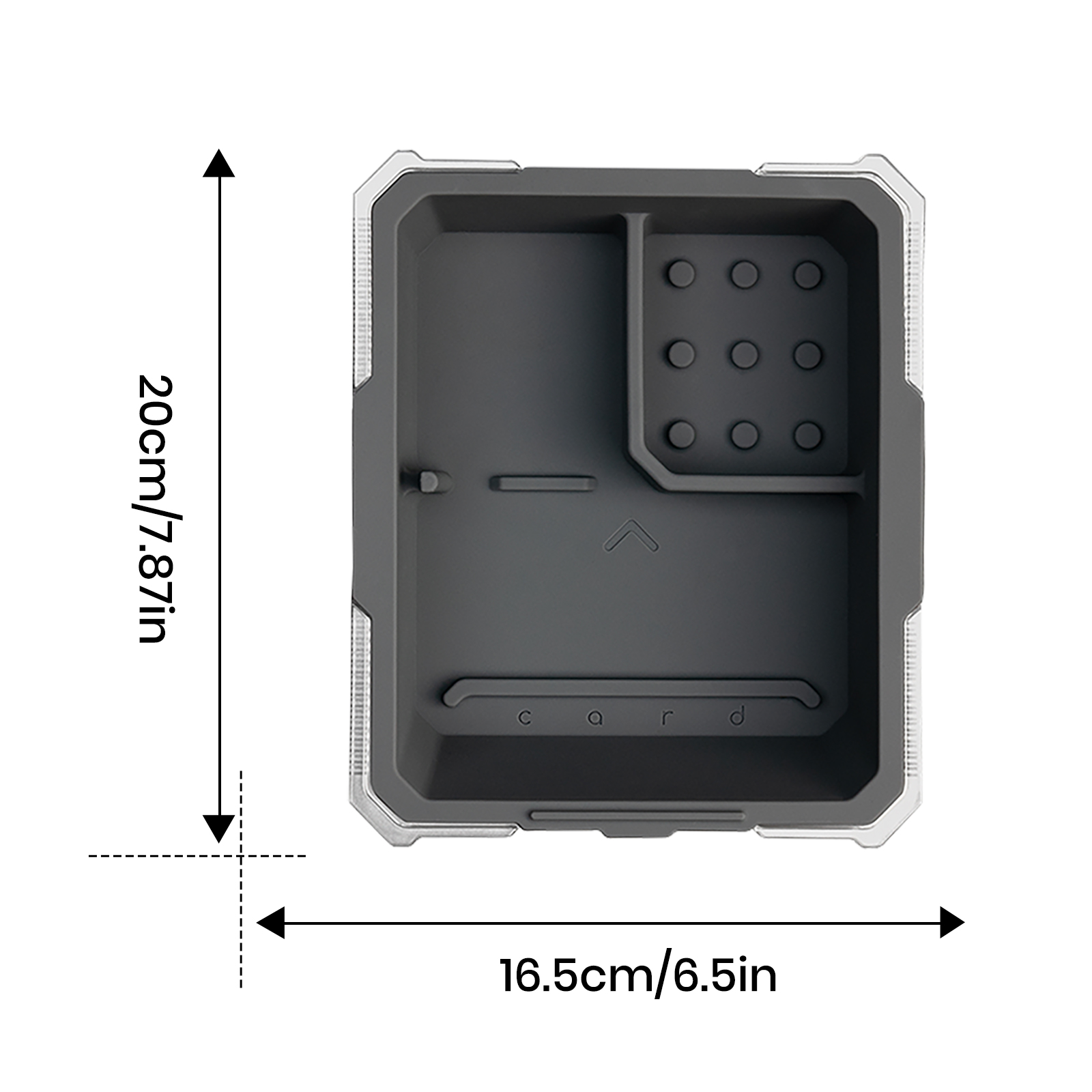 Center Console Organizer Tray Designed for Tesla Model 3 & Y (2021-2024), Two-Tier Removable Design, Easy to Install, Easy to Clean