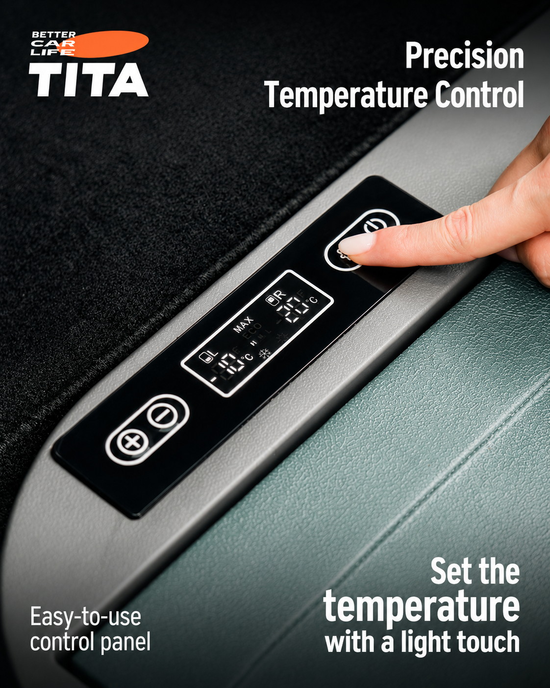Tesla Model Y 40L Car Refrigerator, Custom-Fit Dual-Zone Portable Fridge Freezer with Powerful Cooling, 5-Level Battery Protection, Large Capacity Electric Cooler, Model Y Trunk Camping Travel Refrigerator