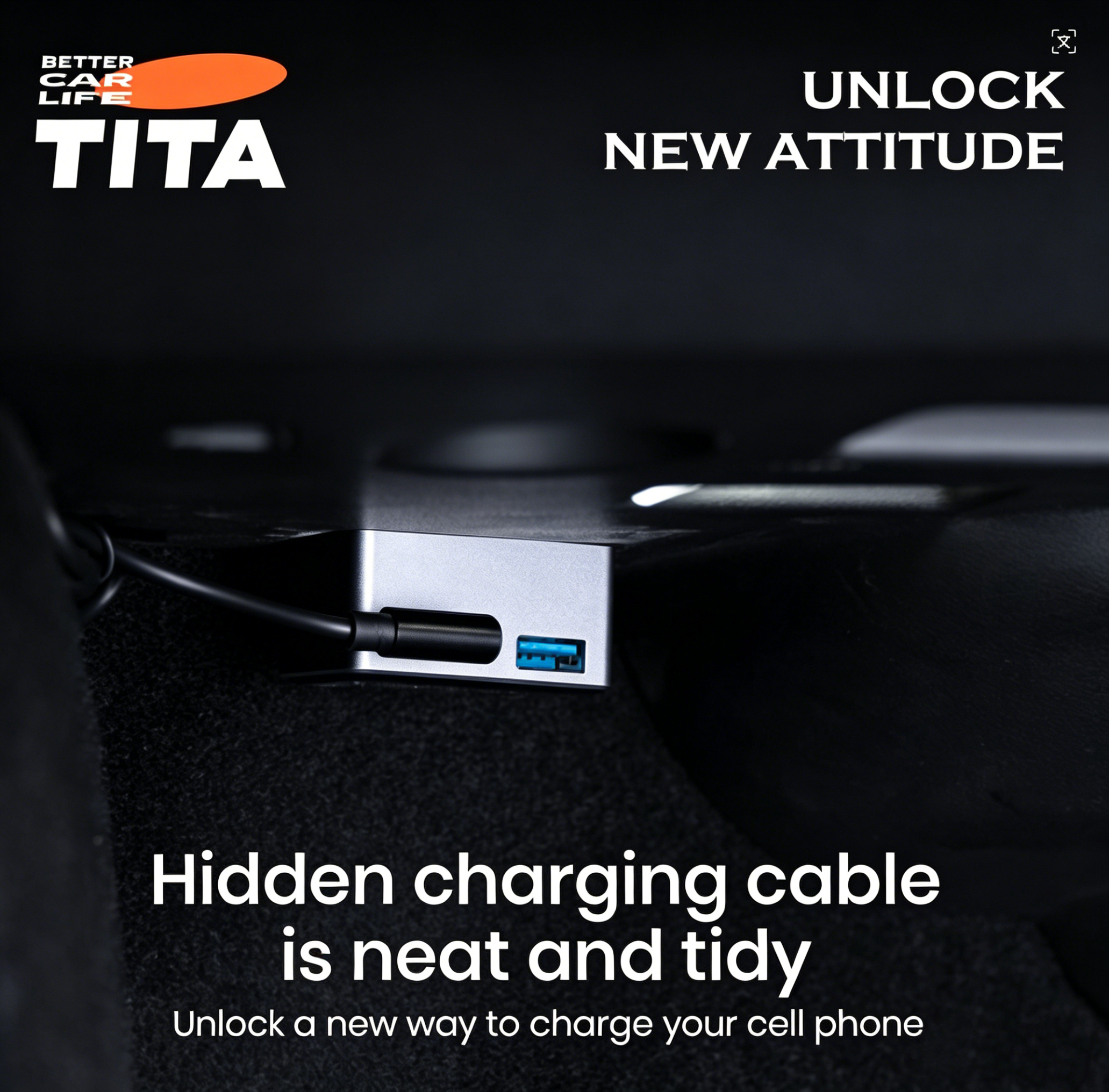OBD Adapter, TITA Cigarette lighter OBD Interface convert adapter for Tesla Model 3/S/X/Y
