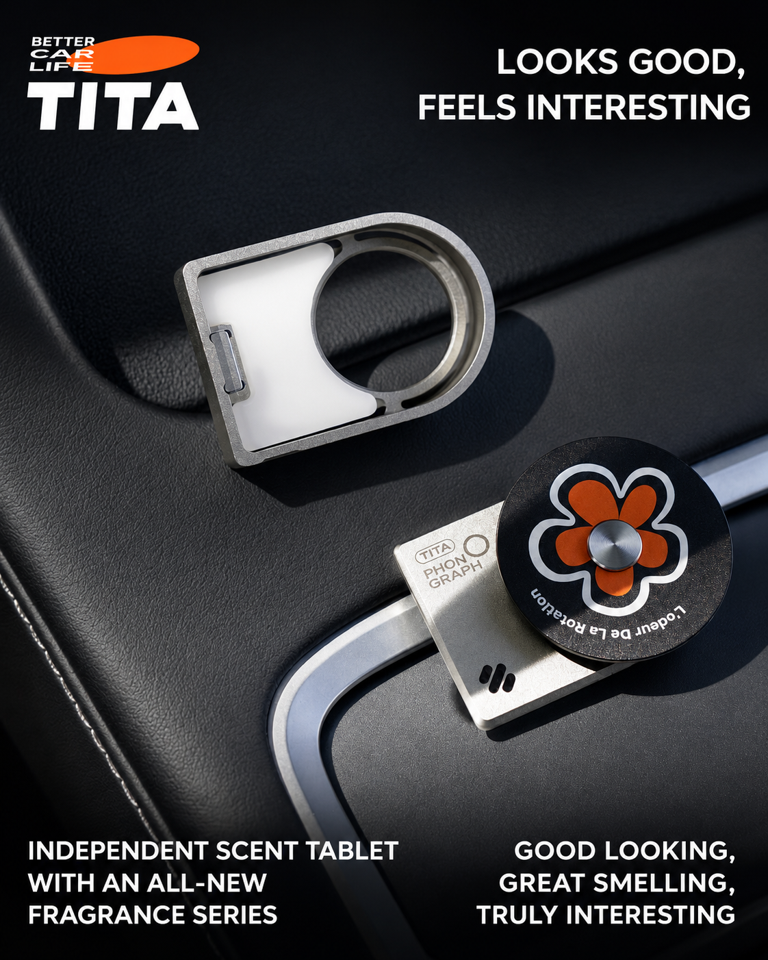 All-Metal Magnetic Car Air Freshener, Compact Turbo Hollow Airflow Fragrance Diffuser for Cars, Strong Magnetic Hold, Stable Anti-Drop Mount, No-Block Air Vent Design, Tool-Free Easy Installation, Premium Interior Decoration