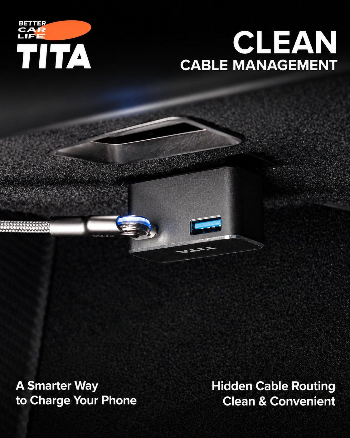 esla OBD Fast Charging Expander, Custom-Fit OBD Port Power Adapter with Dual Ports, 18W Car Charger Extension, Stable Power Supply & Data Transfer Support, Plug-and-Play Tesla Accessories for Model 3/Y/S