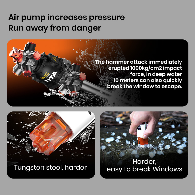 Emergency escape safety hammer