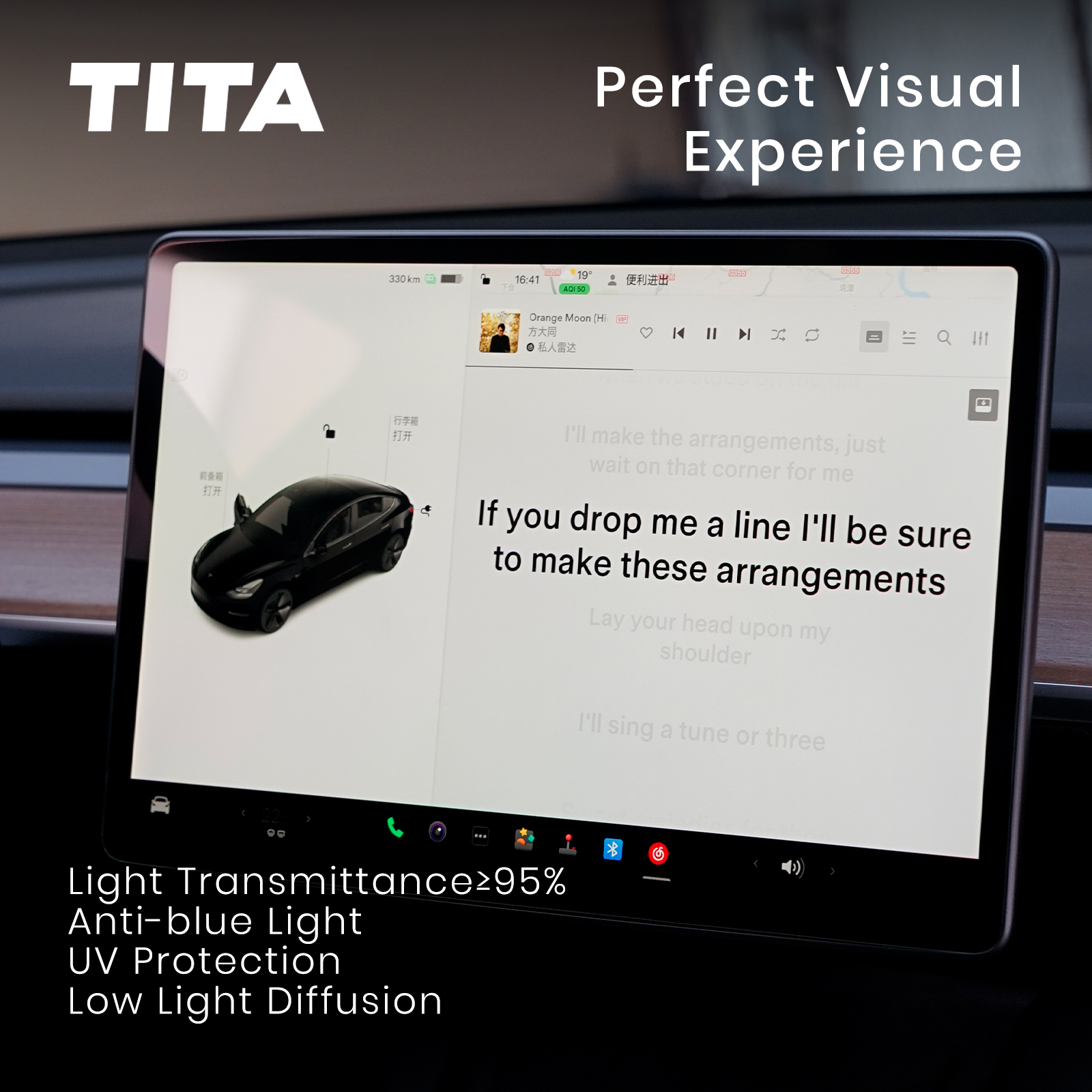 2025 Upgrade Tempered Glass Screen Protector for Tesla Model 3 and Tesla Model Y (2020-2024), Anti-glare, Anti-Fingerprint, Auto Alignment Kit Accessories