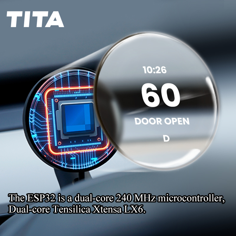 TITA 1.8" Smart Display Pro for Tesla Model 3/Y, with Magnetic Charging Mount, Zero-Delay Tesla Data Sync, HUD for Model 3, Model Y, Model 3 Highland, Model Y Juniper