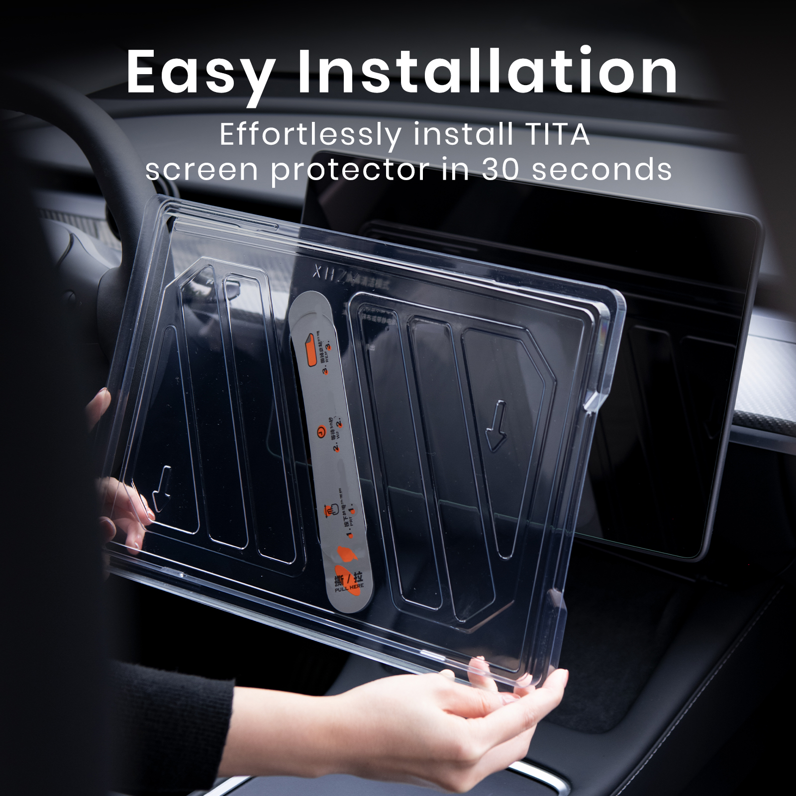 2025 Upgrade Tempered Glass Screen Protector for Tesla Model 3 and Tesla Model Y (2020-2024), Anti-glare, Anti-Fingerprint, Auto Alignment Kit Accessories