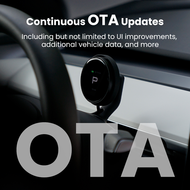 TITA 1.8" Smart Display Pro for Tesla Model 3/Y, with Magnetic Charging Mount, Zero-Delay Tesla Data Sync, HUD for Model 3, Model Y, Model 3 Highland, Model Y Juniper