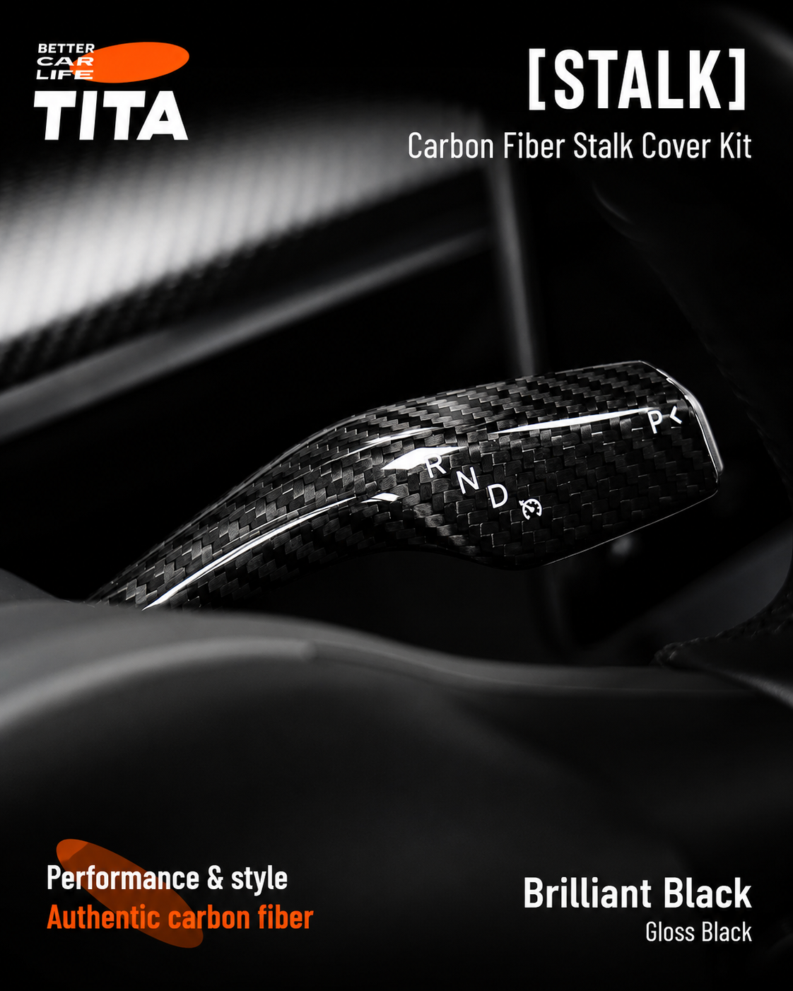 Genuine Carbon Fiber Gear Shift Cover Kit for Tesla, Premium Wear & Scratch Resistant Shift Trim, Gloss Black/Silver/Obsidian Options, No-Drill Easy Installation, Universal Fit for Tesla Models, Precision Fit Smooth Touch Interior Upgrade