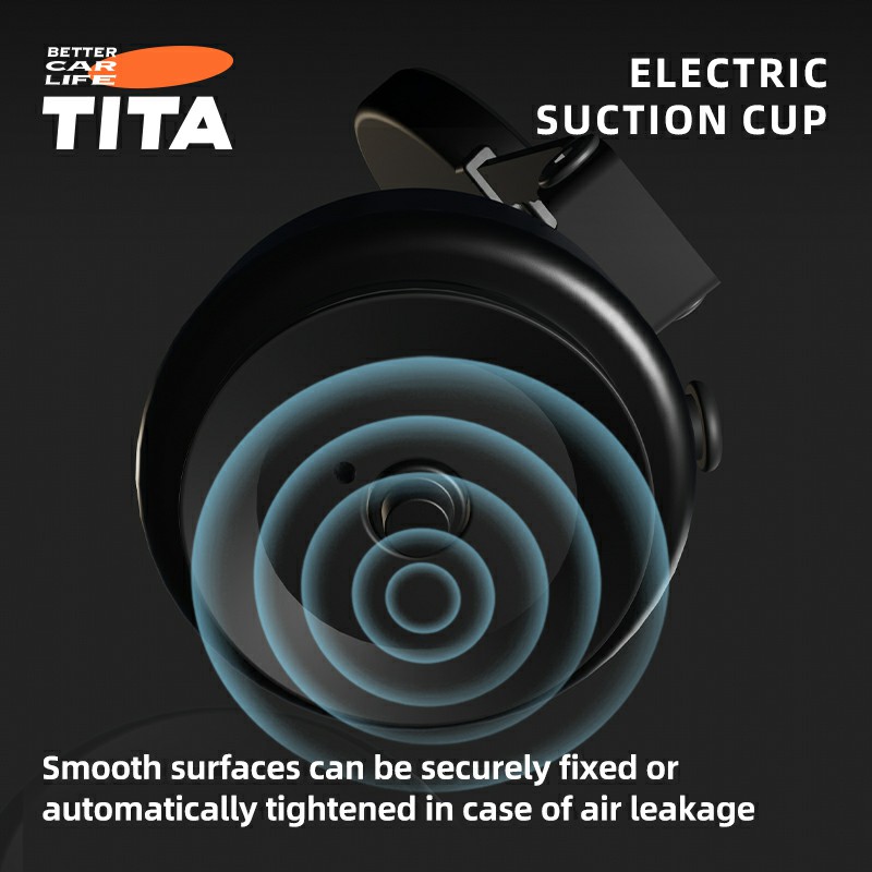 TITA Suction Magnetic Car Phone Holder, Electric Magnetic Car Phone Holder Mount Foldable Adjustable Car Mount, Mirror/Glass/Screen/Smooth None Porous Surface