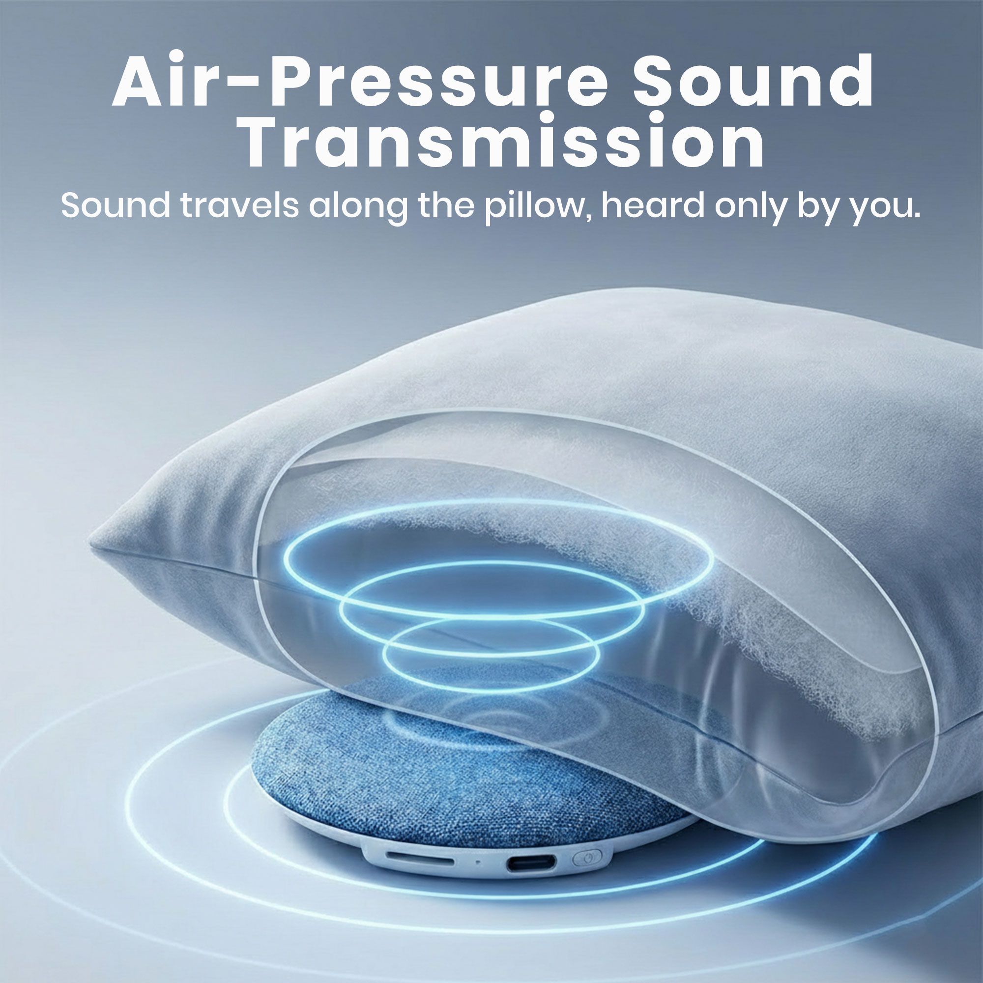 Sleep Speaker with Bone Conduction Mode | Thin 11mm Profile | TF Card Playback