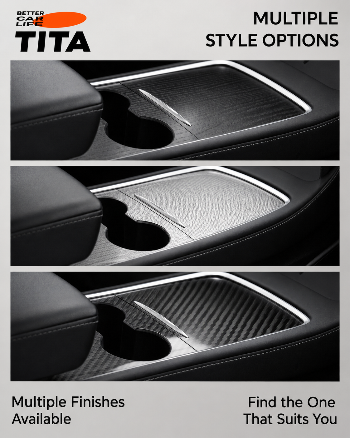 Genuine Carbon Fiber Center Console Panel Cover for Tesla, Real Carbon Fiber Interior Trim Overlay, Ultra-Thin Precision Fit, Scratch & Wear Protection, No-Drill Damage-Free Installation, Sporty Luxury Interior Upgrade