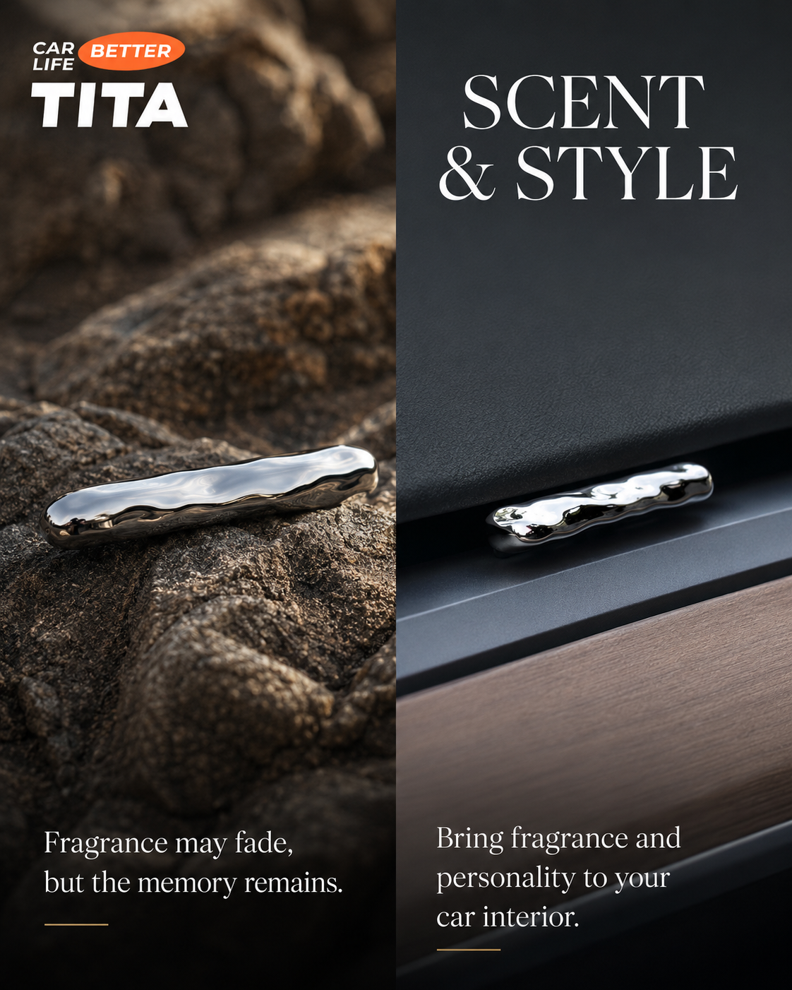 All-Metal Magnetic Car Air Freshener, Detachable Car Fragrance Diffuser with Replaceable Scent Core, Multi-Scent Options, Universal Air Vent Fit, Stable No-Wobble Mount, Compact Metal Interior Decoration, Tool-Free Easy Installation