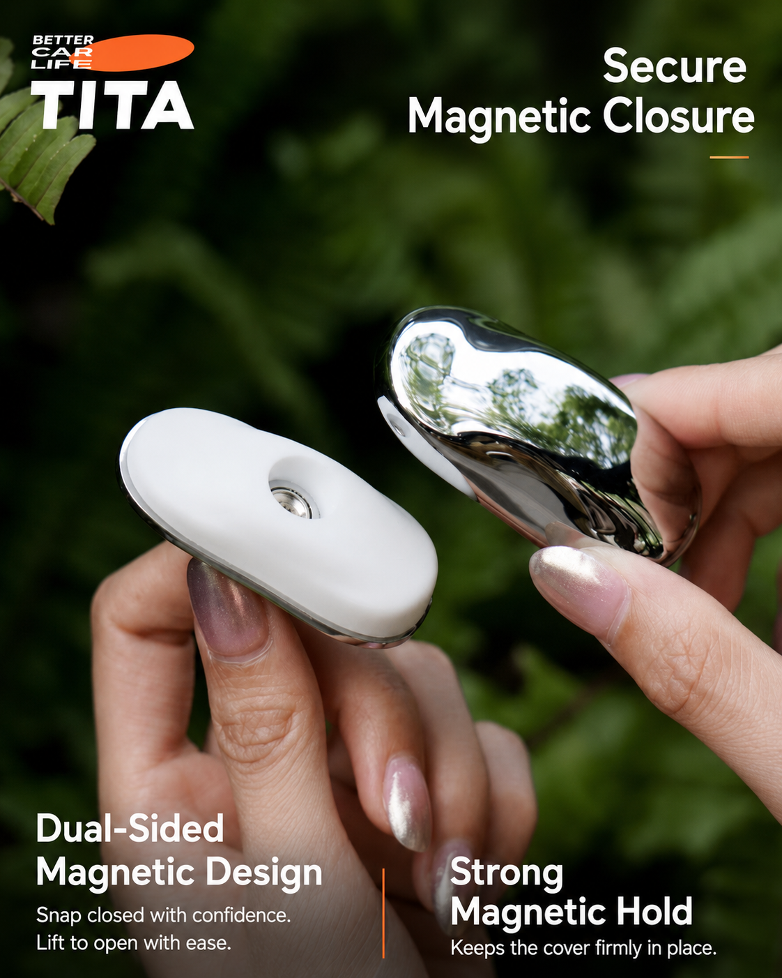 All-Metal Magnetic Car Air Freshener, High-Gloss Electroplated Mini Car-Shaped Fragrance Diffuser, Mirror Finish Tesla-Style Interior Decor, Replaceable Plant Extract Scent Balm, Adjustable Aroma Intensity, Universal Vent Fit with Silicone Adapter, Alcoho