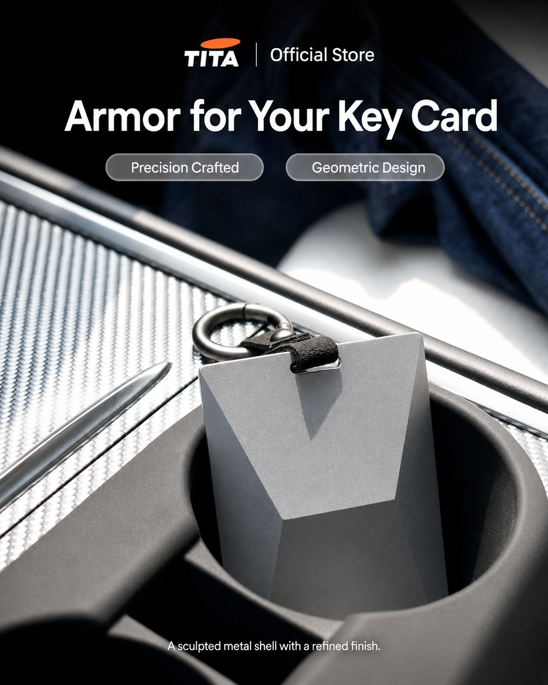 Aviation Aluminum Tesla Key Card Holder, Cyber-Style Metal Key Card Protective Case with Suede Lining, NFC Signal-Friendly Ultra-Thin Cover, Anti-Bend Scratch-Resistant Drop-Proof Card Sleeve for Tesla Model 3/Y/S/X