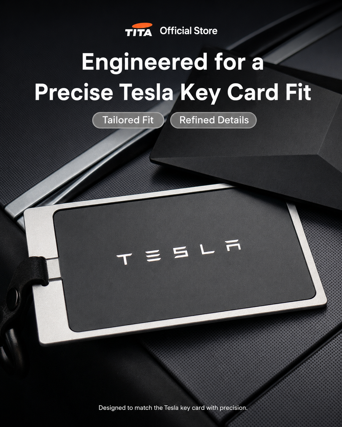 Aviation Aluminum Tesla Key Card Holder, Cyber-Style Metal Key Card Protective Case with Suede Lining, NFC Signal-Friendly Ultra-Thin Cover, Anti-Bend Scratch-Resistant Drop-Proof Card Sleeve for Tesla Model 3/Y/S/X