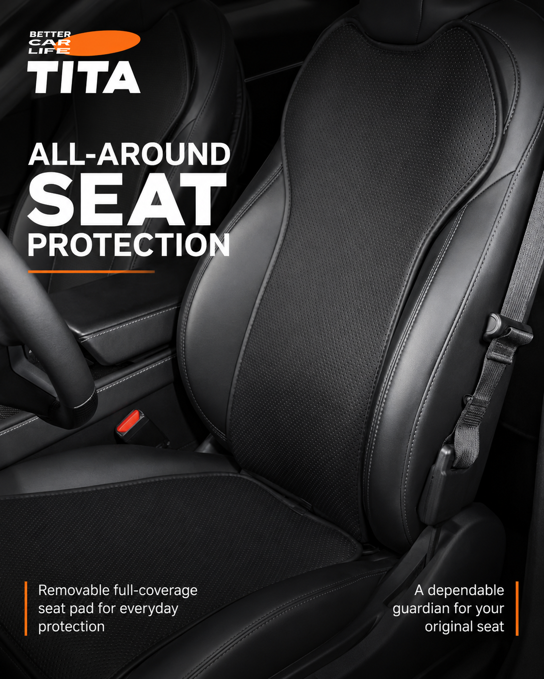 Tesla Full Set No-Removal Seat Cover Cushion, Custom-Fit 1:1 Molded Leather Seat Protector for Tesla Model Seats, Wear-Resistant Scratch-Resistant Waterproof & Stain-Resistant, Buckle + Elastic Strap Secure Fixing, OEM-Style Interior Color Match