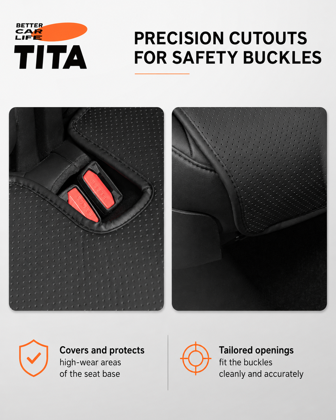Tesla Full Set No-Removal Seat Cover Cushion, Custom-Fit 1:1 Molded Leather Seat Protector for Tesla Model Seats, Wear-Resistant Scratch-Resistant Waterproof & Stain-Resistant, Buckle + Elastic Strap Secure Fixing, OEM-Style Interior Color Match