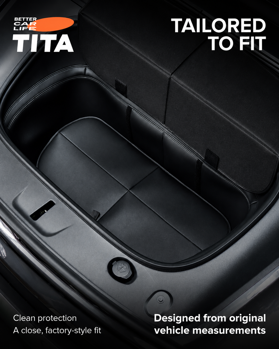 Tesla Juniper Model Y Frunk Organizer Box & Rear Trunk Door Storage Mat Set, Perfect-Fit Food-Grade Eco-Friendly TPE Storage Accessories, Drop-In No-Drill No-Adhesive Installation, Multi-Compartment Trunk Organizer