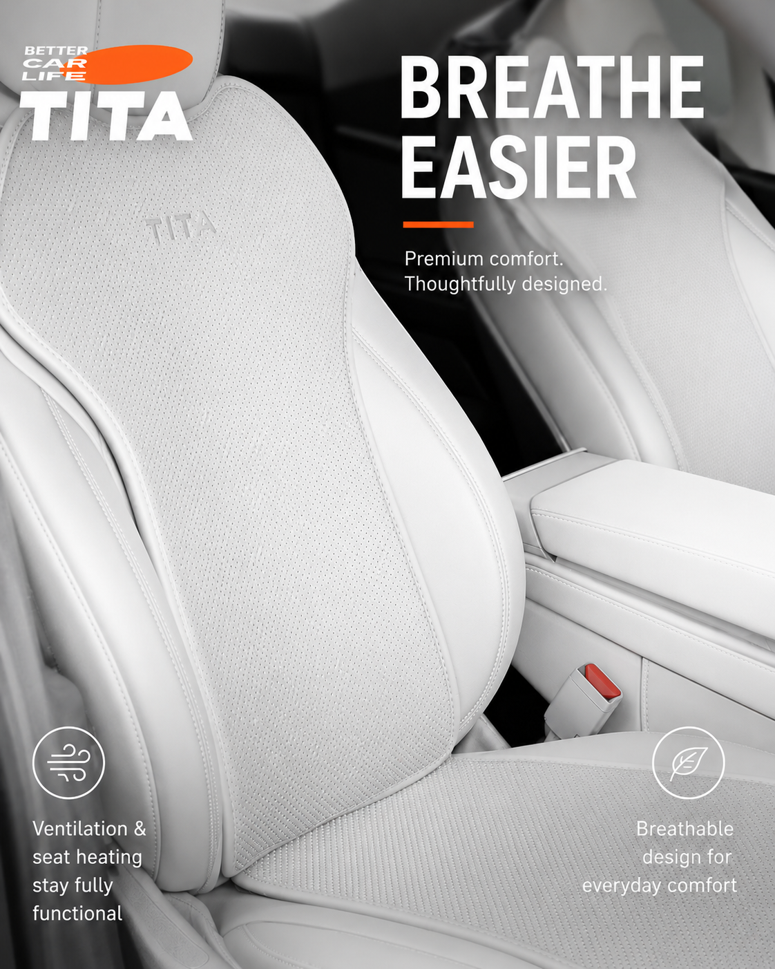 Tesla Full Set No-Removal Seat Cover Cushion, Custom-Fit 1:1 Molded Leather Seat Protector for Tesla Model Seats, Wear-Resistant Scratch-Resistant Waterproof & Stain-Resistant, Buckle + Elastic Strap Secure Fixing, OEM-Style Interior Color Match