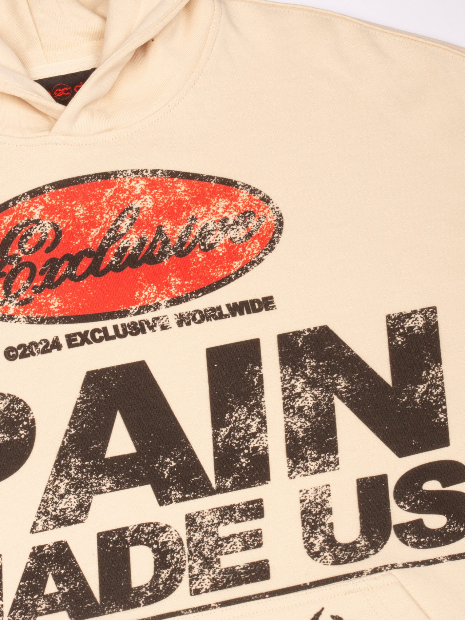 EXCLUSIVE CLUB CREAM PAIN MADE US HOODIE
