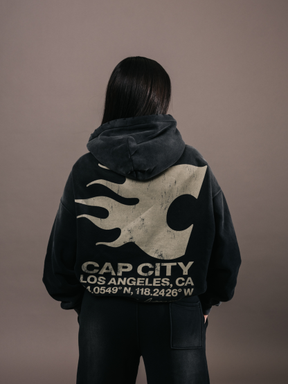 EXCLUSIVE CLUB BLACK ACID "SAINT LIVING" HOODIE