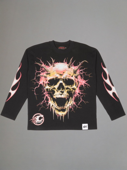 EXCLUSIVE CLUB BLACK THE DEVIL IS A LIAR LONG SLEEVE TEE