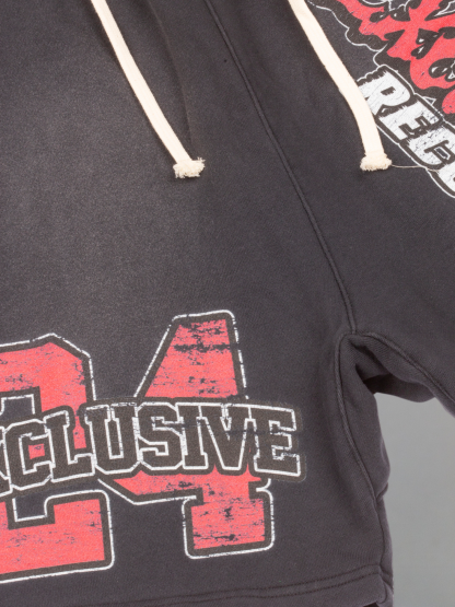 EXCLUSIVE CLUB ACID WASH EXCLUSIVE RECORDS SHORTS