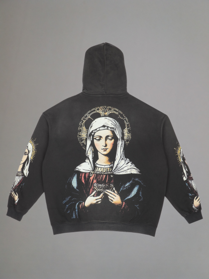 EXCLUSIVE CLUB VIRGEN MARY ZIP UP HOODIE