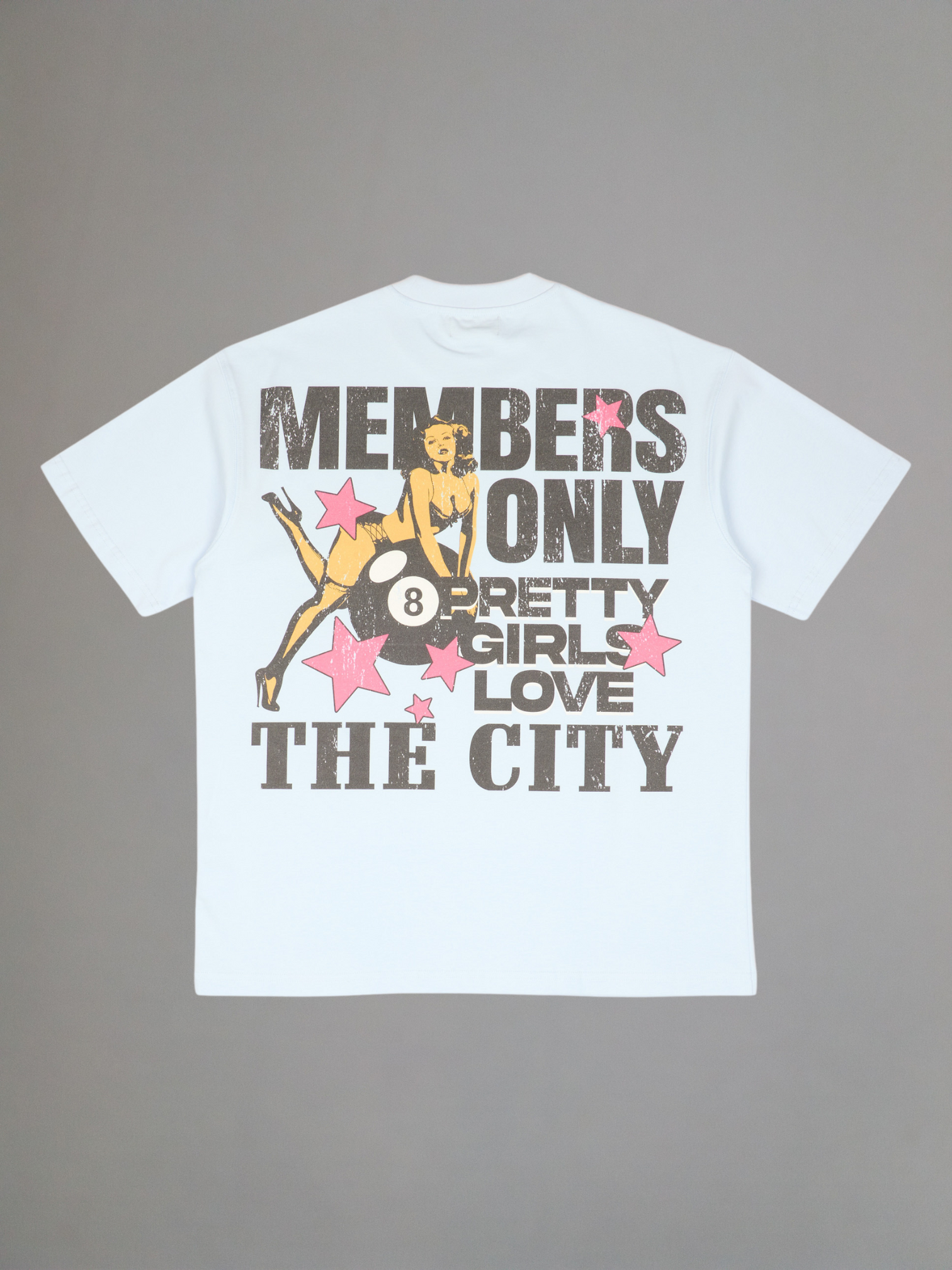 EXCLUSIVE CLUB SKY BLUE PRETTY GIRLS LOVE THE CITY OVERSIZED TEE