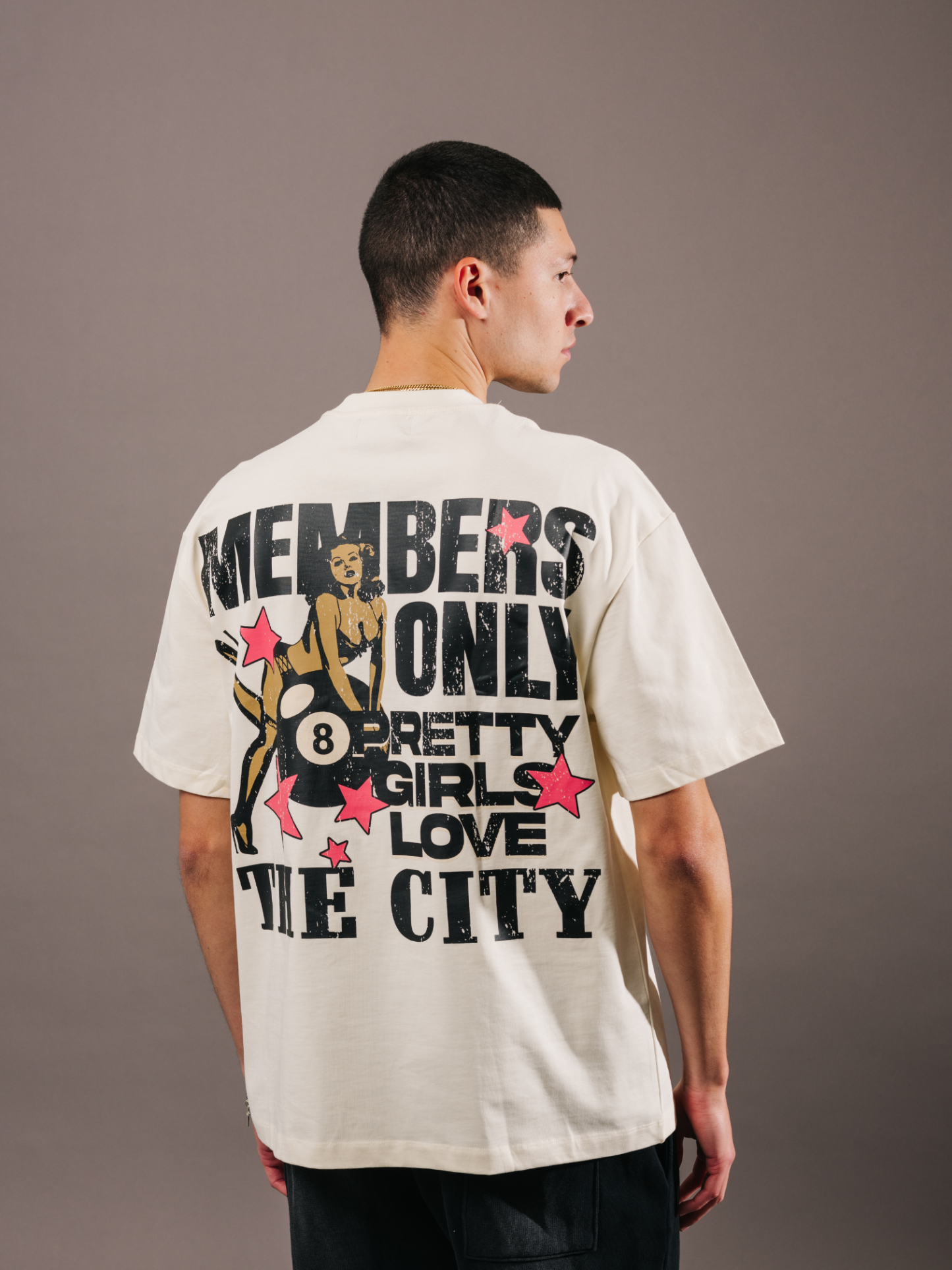 EXCLUSIVE CLUB CREAM PRETTY GIRLS LOVE THE CITY TEE