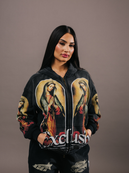 EXCLUSIVE CLUB VIRGENCITA ZIP UP HOODIE