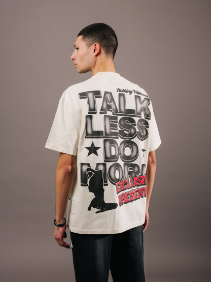 EXCLUSIVE CLUB WHITE TALK LESS DO MORE TEE
