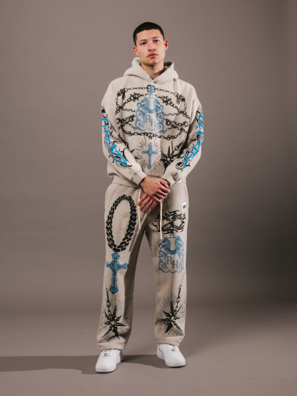 EXCLUSIVE CLUB x RANCHO HUMILDE GRAY HOODIE