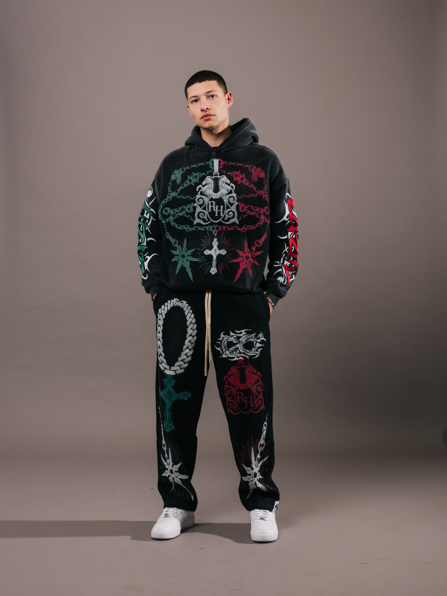 EXCLUSIVE CLUB x RANCHO HUMILDE BLACK/MEXICO COLORS HOODIE