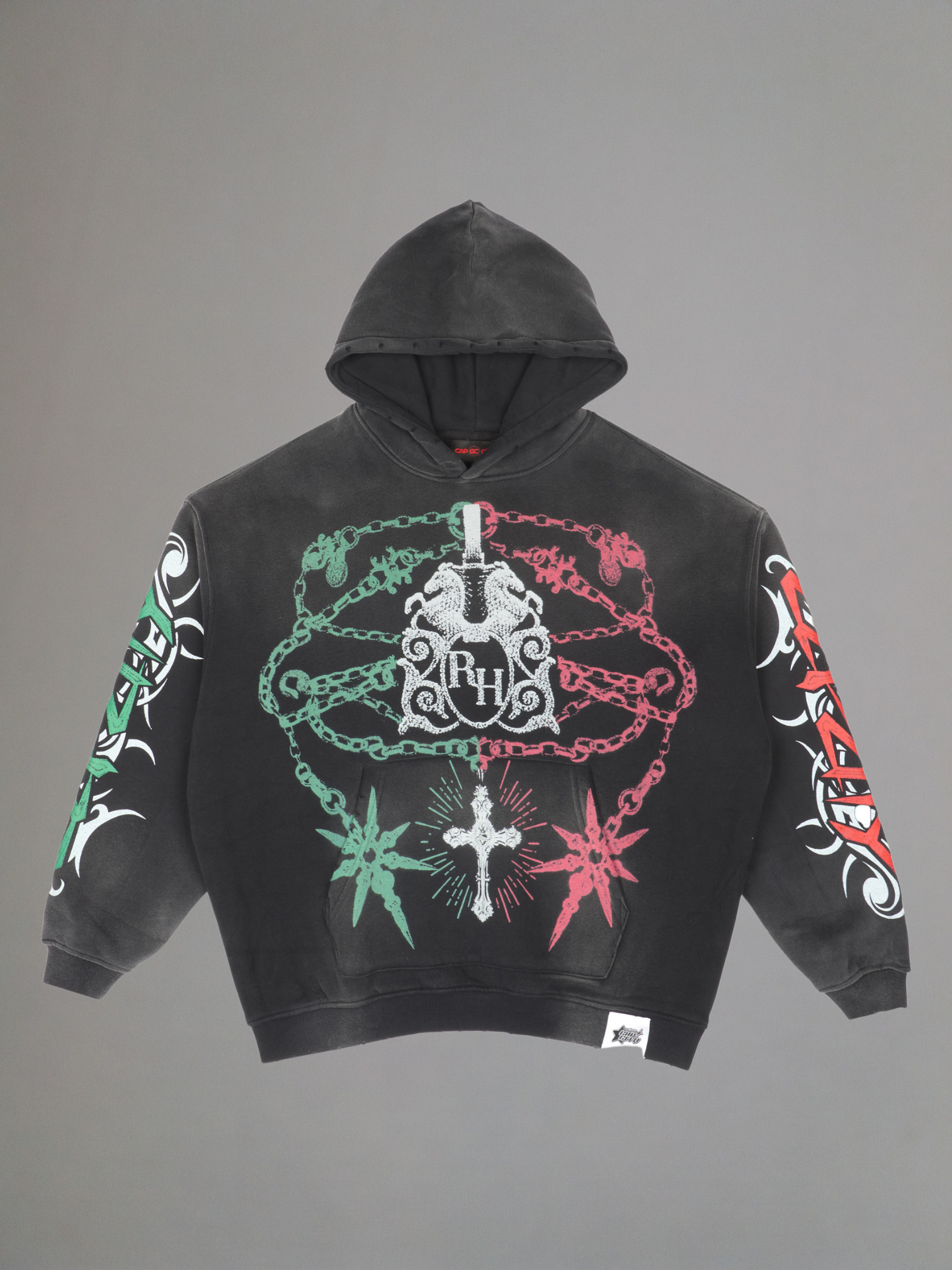 EXCLUSIVE CLUB x RANCHO HUMILDE BLACK/MEXICO COLORS HOODIE