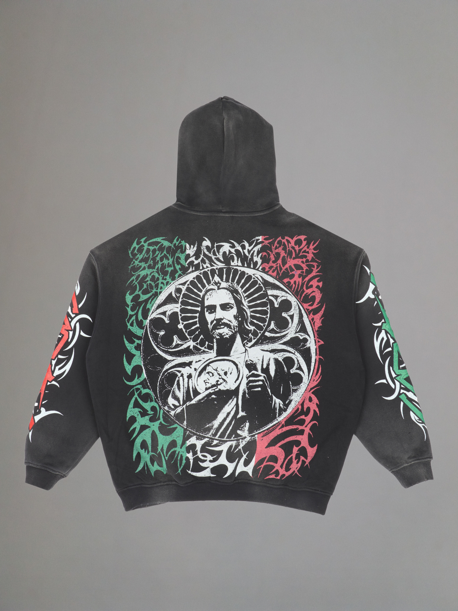 EXCLUSIVE CLUB x RANCHO HUMILDE BLACK/MEXICO COLORS HOODIE