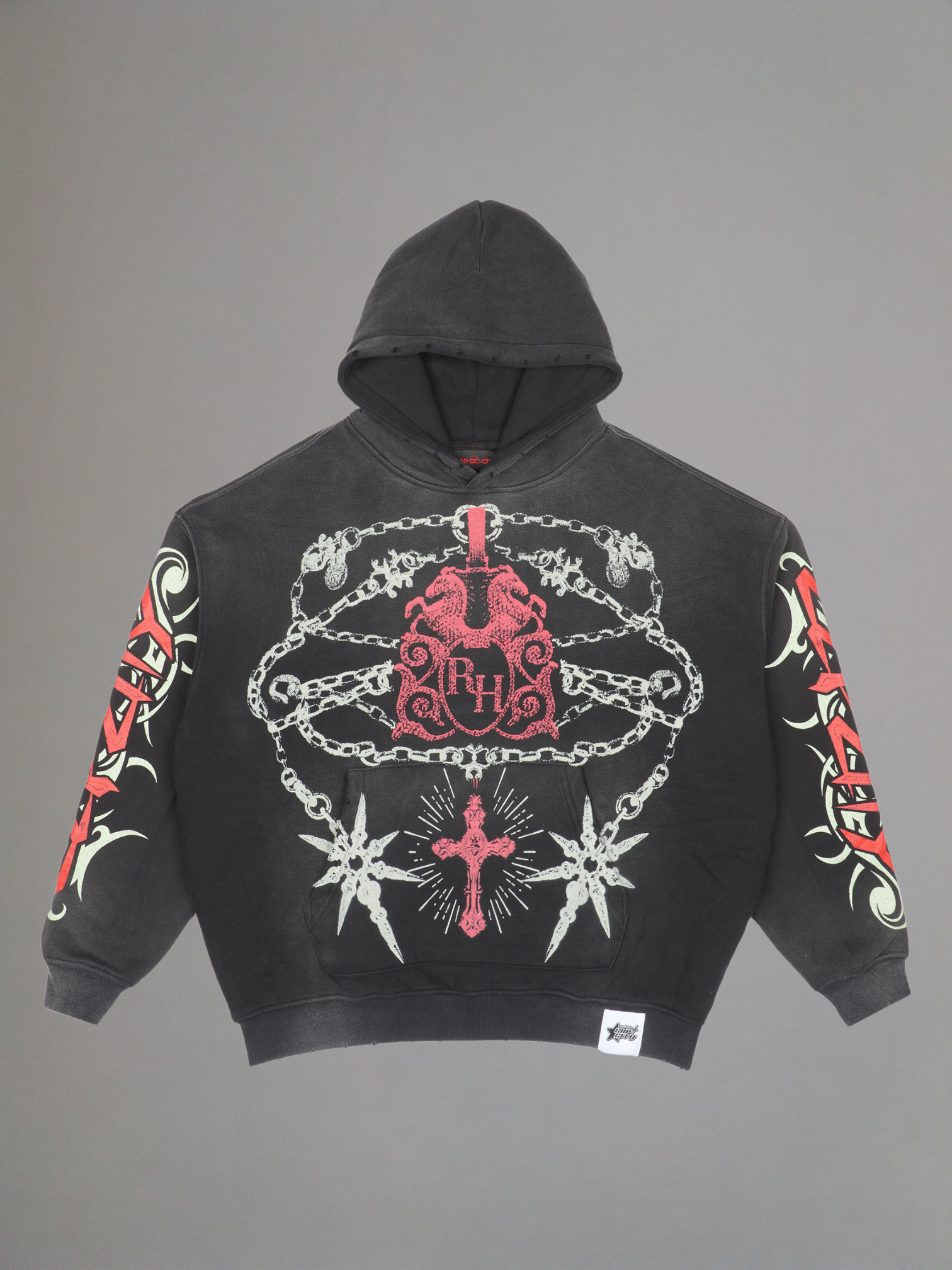 EXCLUSIVE CLUB x RANCHO HUMILDE BLACK/RED HOODIE