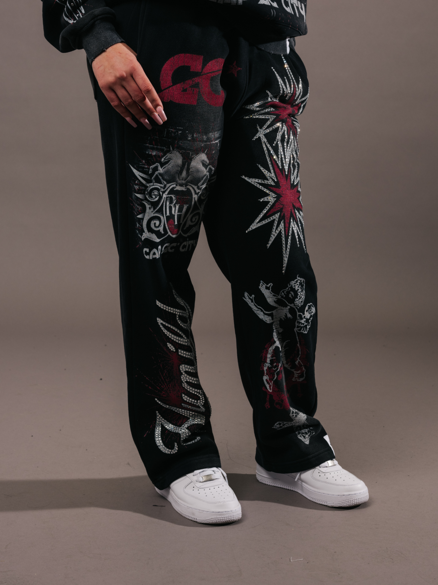 EXCLUSIVE CLUB x RANCHO HUMILDE "HUMILDE CORRIDOS" RHINESTONE SWEATS