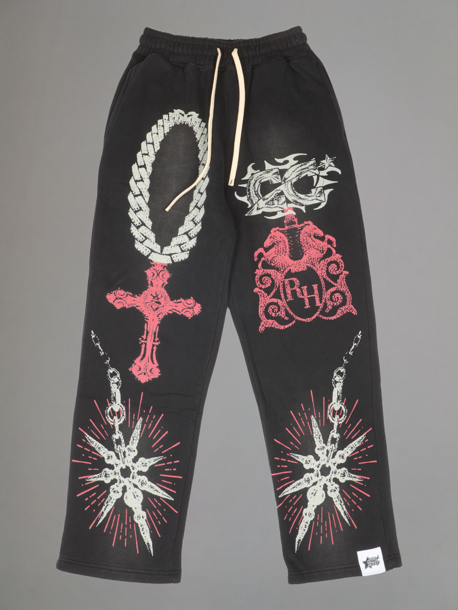 EXCLUSIVE CLUB x RANCHO HUMILDE BLACK/RED SWEATS
