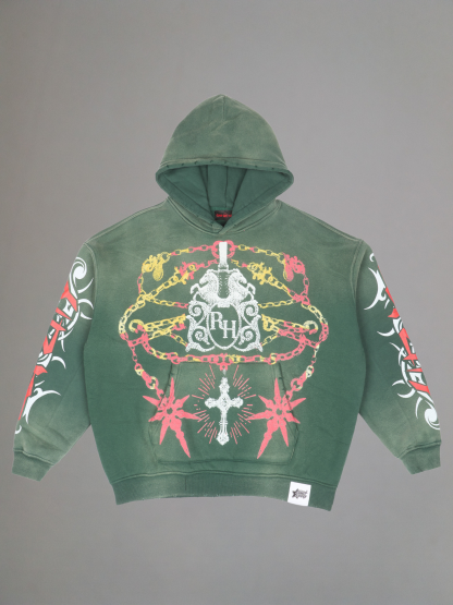 EXCLUSIVE CLUB x RANCHO HUMILDE GREEN HOODIE