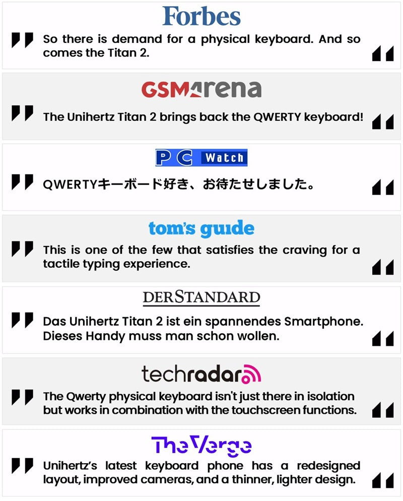 Titan 2 - The Latest 5G QWERTY Physical Keyboard Smartphone Features