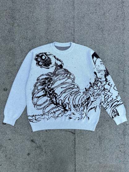 "Rumbling" Knit Gray