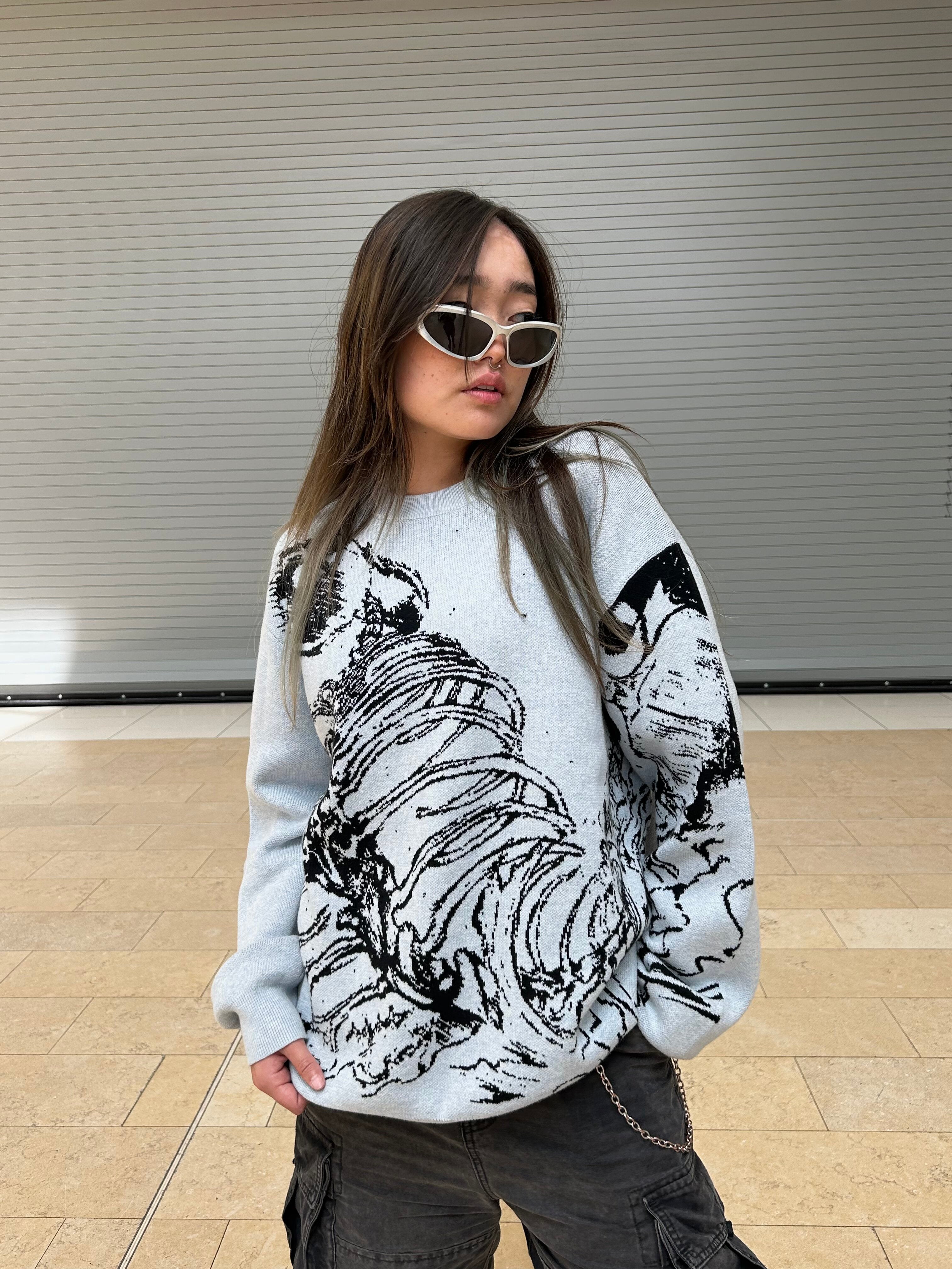 "Rumbling" Knit Gray