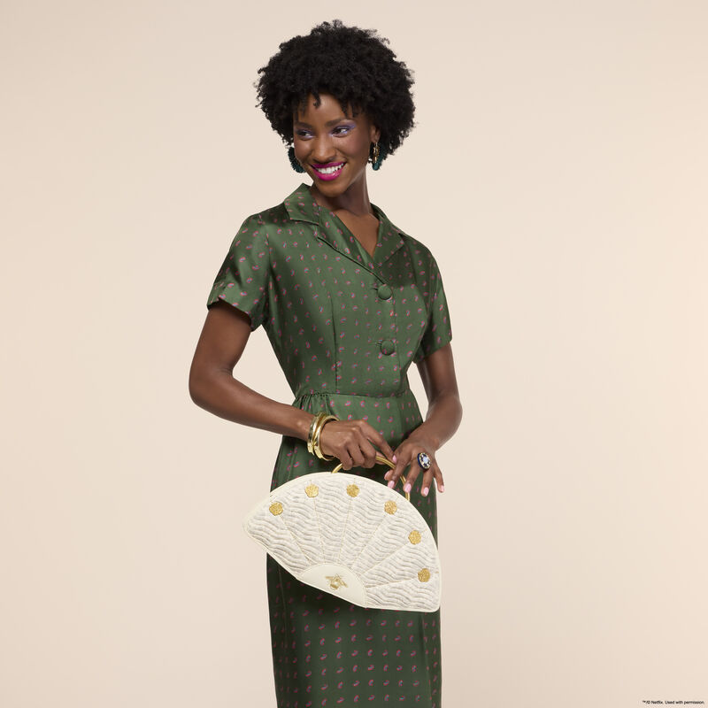 Bridgerton Figural Fan Handbag